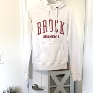 Brock university white hoodie